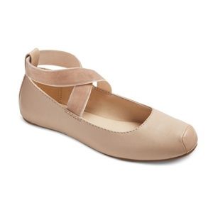 Girls' Nude Square Toe Ballet Flats - NWT